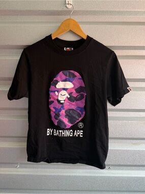 A Bathing Ape Color Camo By Bathing Ape Tee in black